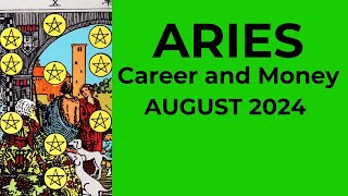 Aries A Whirlwind That Brings In An Incredible Surprise 💰 August 2024 CAREER amp MONEY Tarot [upl. by Sadirah]