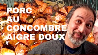 Porc au Concombre Aigre Doux et Boisson🍷 alain belamiri  cuisine épices et tout [upl. by Ahsenhoj694]