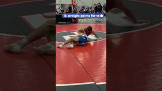 Benjamin Smith Scores 16 Straight for the Tech wrestling wrestlingtakedowns freestylewreslting [upl. by Pass]