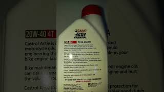 CASTROL ACTIV ENGINE OIL 20W40 92124 [upl. by Hsivat]