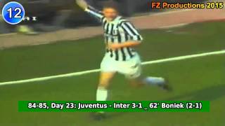 Zbigniew Boniek  31 goals in Serie A Juventus Roma 19821988 [upl. by Adnilre700]