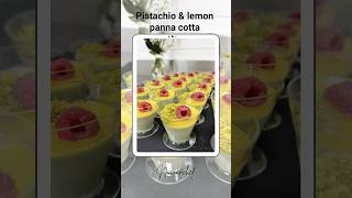 Pistachio amp lemon panna cotta nuwanchef trandingshorts snackrecipe dessertrecipes dessert [upl. by Selim817]