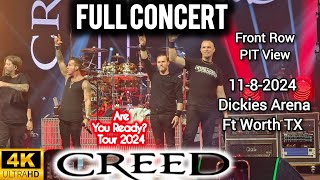 CREED Full Concert PIT VIEW November 13 2024  Dickies Arena Ft Worth Texas [upl. by Ahseik]