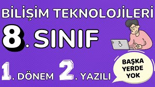 Bilişim Teknolojileri 8 Sınıf 1 Dönem 2 Yazılı Sınavı [upl. by Aker]