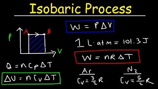 Isobaric Process Thermodynamics  Work amp Heat Energy Molar Heat Capacity amp Internal Energy [upl. by Semela]