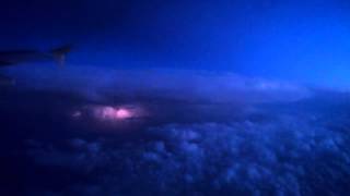 Thunder Storm from a plane amazing lightning display when flying [upl. by Asirrac]