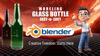 Blender Tutorial for Complete Beginners  Glass Bottle Modeling  Part 1 [upl. by Dragon]