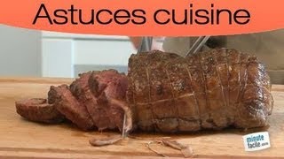 Cuisine  Astuces pour découper un rôti [upl. by Yorle452]