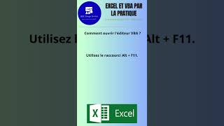 Comment ouvrir léditeur VBA excel exceltips exceltricks [upl. by Sabas]