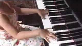 Sora plays Mozart Sonata K545 6 year old [upl. by Ranie]