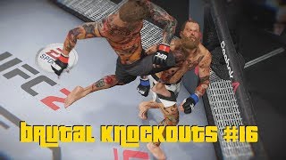 EA Sports UFC 2  Best Brutal Knockouts Compilation 16 [upl. by Yarak]