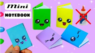 DIY MINI NOTEBOOKS ONE SHEET OF PAPER  NO GLUE CRAFT [upl. by Egiap724]