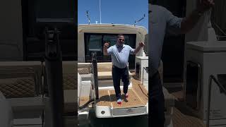 Aquila 36 Dinghy Davit Arms aquila boats yachts catamaran marinemax clearwater stpete tampa [upl. by Klimesh]