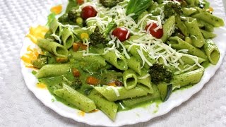 Healthy Spinach Pasta With Exotic Vegetables  Quick amp Easy Pasta Recipe  Green Pasta [upl. by Merrill]