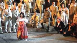 CARMEN  Géraldine Chauvet sings Habanera  ARENA di VERONA 21 August 2010 [upl. by Corabelle930]