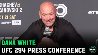 Dana White on Khamzat vs Usman Islam Head Kick KO  UFC 294 Press Fight Conference [upl. by Brendon563]