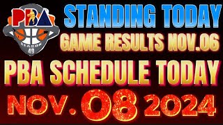 Pba Schedule Today Finals November 82024  Pba Game Results and Game Standings as of Nov 62024 [upl. by Lanfri]