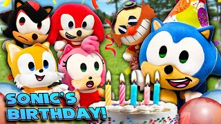 Sonics Birthday  Sonic amp Amy Plush Squad [upl. by Eseilanna756]