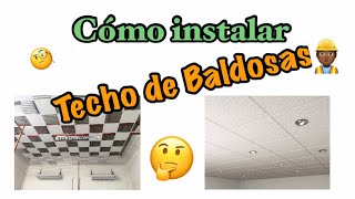 CÓMO INSTALAR TECHO DE BALDOSAS DRYWALL  DRYWALL M2 ✓  PLAFÓN REGISTRABLE con paneles [upl. by Peri]