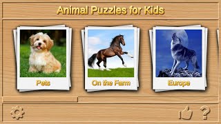 JIGSAW PUZZLES FOR KIDS ENGLISH ANIMAL PUZZLES FOR CHILDREN ON THE FARM DONKEY [upl. by Giarg339]