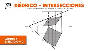 Pag 4C  Intersecciones  Ejercicios de Sistema Diédrico SDOINTL15 [upl. by Clere]