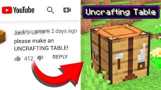 Turning COMMENTS into Minecraft CRAFTING RECIPES 5 [upl. by Yalcrab896]