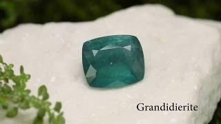 SUPER RARE amp TOP 10 RAREST GEMS GemSelects Grandidierite Video Review [upl. by Nonnad]