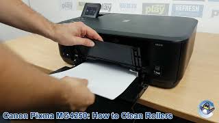 Canon Pixma MG4250 How to Clean Paper Rollers and Reduce Paper Jams [upl. by Anailil]