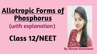 Allotropic Forms of Phosphorus  Allotropes of Phosphorus  Group 15  pblock Class 12NEET [upl. by Feliza]