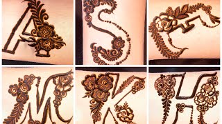 Alphabet Mehndi Design  A E H K M S Mehndi Design  A to Z Letter Tattoo Design’s by DrIfrah [upl. by Formica]