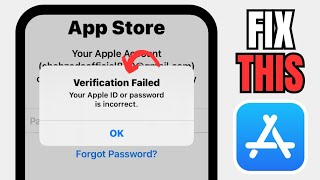 How To Fix Verification Failed On App Store  How To Fix Your Apple ID Or Password Is Incorrect [upl. by Ydor525]