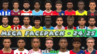 PES 2017 NEW MEGA FACEPACK 202425 [upl. by Aniret]