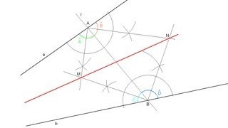 Bisectriz de un ángulo con el vértice fuera de los límites del dibujo rectas convergentes [upl. by Remot203]