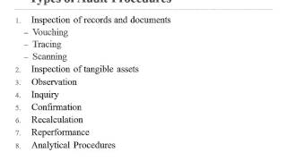 Types of Audit Procedures [upl. by Sinnek]