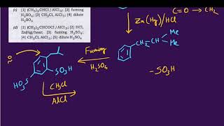 Q97 ‖ Conversion of Benzene into 1Isobutyl 2Methyl Benzene ‖ PYQ [upl. by Elliot]