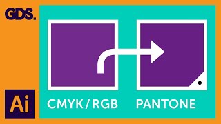 CMYK  RGB to Pantone  Converting colours in Adobe Illustrator [upl. by Nnorahs]