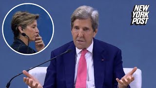 Loud fart sound erupts during John Kerry’s speech at climate panel [upl. by Aynotahs96]