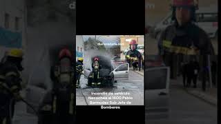 Incendio de auto Necochea al 1600 Palabra oficial Pablo Bermudez sub jefe Bomberos Voluntarios [upl. by Ielerol]