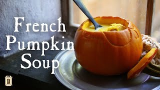 Historic Harvest Soup with Pumpkin Bowl  18th Century Cooking [upl. by Sternberg]