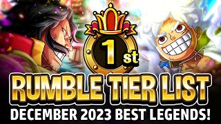 RUMBLE TIER LIST Best Characters December 2023 ONE PIECE Treasure Cruise [upl. by Nnanaej]