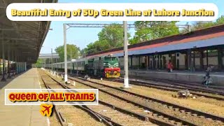 Beautiful Entry 5up Green Line Karachi to Margalla pakistanrailwaytrain railway greenlineexpress [upl. by Francyne]