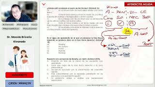 PREGUNTAS ENAM DE APENDICITIS AGUDA PRIMERA PARTE  CIRUGÍA GENERAL  VILLAMEDIC [upl. by Hadihahs]