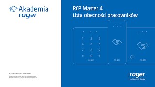 07 RCP Master 4  Lista obecności pracowników [upl. by Alvinia]