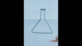 Draw Conical Flaskscience diagram conical flaskeasy viral shorts drawingHaaMeem 4science [upl. by Atinus]