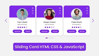 How to make Card Slider in HTML CSS amp JavaScript [upl. by Reeba706]