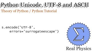 Unicode UTF 8 and ASCII [upl. by Lennej11]