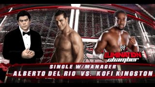 WWE ELIMINATION CHAMBER 2011 Kofi Kingston vs Alberto Del Rio WWE 12 [upl. by Sorvats]