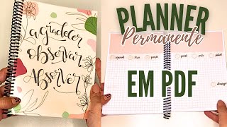 PLANNER Permanente em pdf para Imprimir EM CASA e se Organizar [upl. by Garlaand]