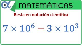 Resta en notación científica [upl. by Ennoitna]