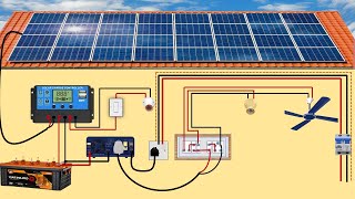 Solar Panel wiring connection in House wiring [upl. by Erma149]